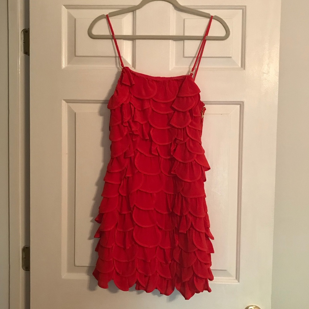 Red Ruffled Dress